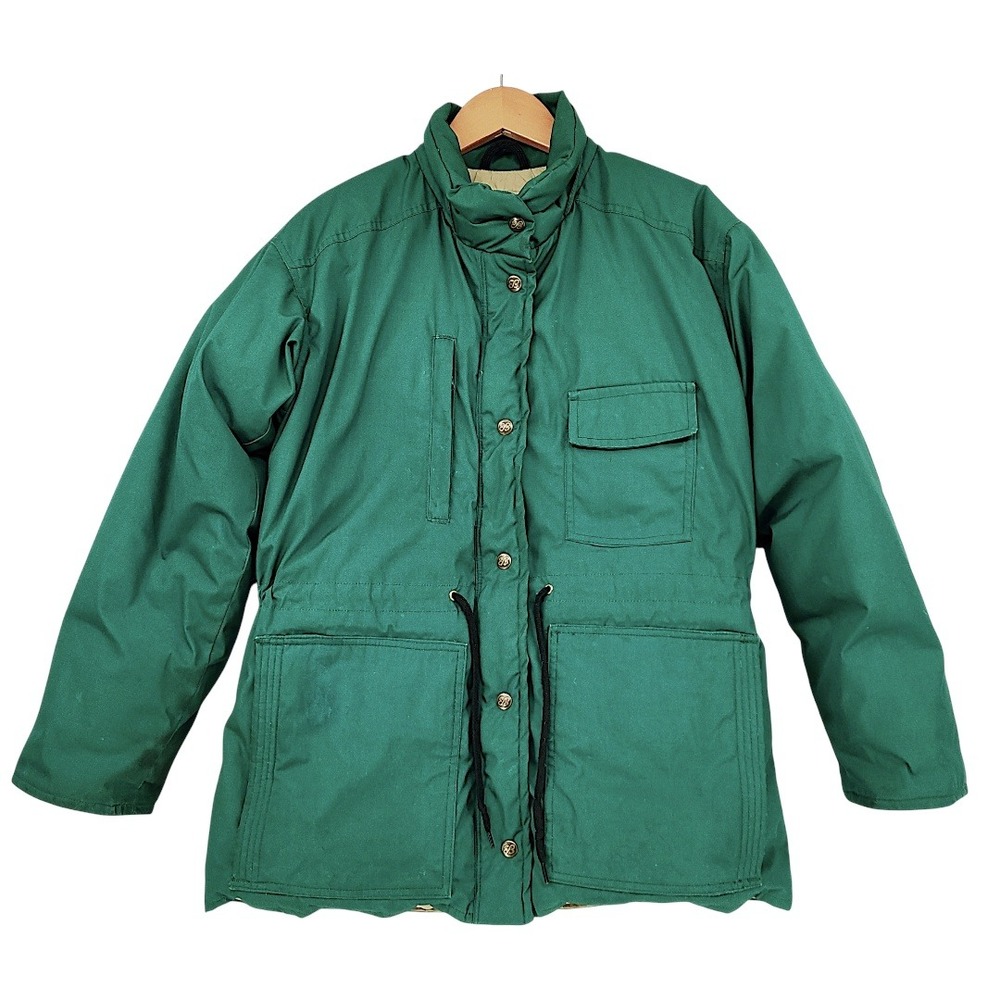 Vtg Eddie Bauer Goose Down Parka S Mens Green KaraKoram Jacket Puffer 80s Grunge